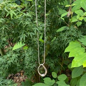 Long silver chain White House Black Market necklace 19”